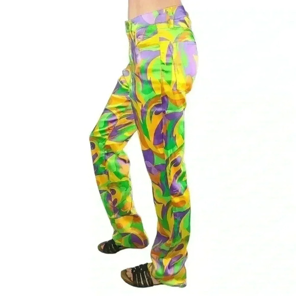 Danielle Bernstein Saved by The Bell Ankle Flare Trippy 70's Jeans NWT - Picture 3 of 4